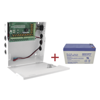 Kit / Fuente con 18 salidas / 20 Amperes totales / Ajuste de voltaje de 11-15 V / 20 A modelo PLK12DC20ABK / + Batería incluída LK712