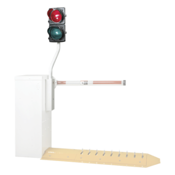 Semáforo LED para Barrera / Rojo/Verde / 12 VDC / Poste 35' (114.8 ft) / Cable 6 ft (19.7 ft) / Sincronización con Ciclo de Barrera