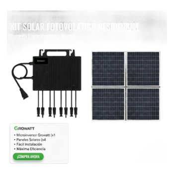 Kit Solar Interconexión / 2.5kW / 220Vca / Microinversores / IP67 / Monitoreo Remoto / 8.2 ft Montaje