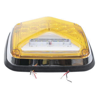 Luz de Advertencia LED / 8 x 6" / 11 Patrones de Destello / IP67 / 12-30 VCC / ECE R65 / SAE J845