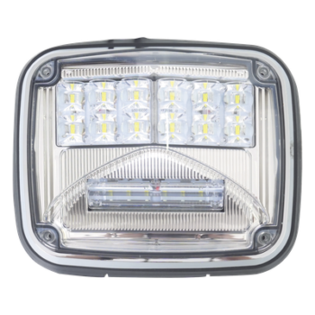Luz de Advertencia LED / 6 LEDs Ultra Brillantes / 11 Patrones de Destello / IP67 / 12-30 VCC / 7.9" x 6.3" (20.1 x 16 cm) / Luz de Trabajo Blanca Integrada
