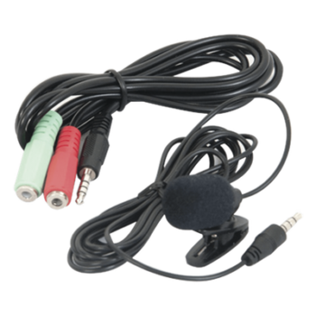 Micrófono Pasivo / Conector 3.5 mm / Longitud 2.8 m (9.2 ft) / Compatible MVT380 / Adaptador Incluido