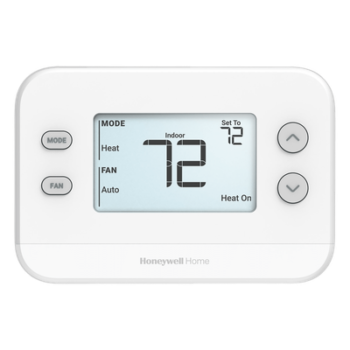 Termostato No Programable / 1H/1C / Pantalla 4.09 pulgadas / Precisión ±0.5 °C / Alimentación 24 VCA o Baterías AA