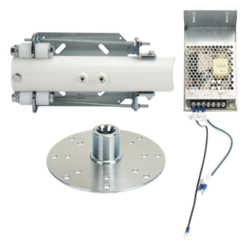 Kit de Instalación Abatible / Brazos Octagonales y Redondos / Soporte Sensores de Borde / Aluminio Resistente / Compatibilidad Múltiples Barreras