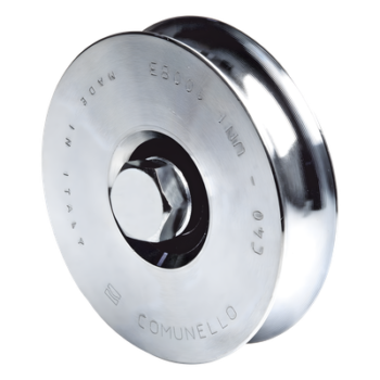 Rueda para Puerta Corrediza / 8 cm / Sin Soporte / Carga 200 kg / Montaje Inferior / Canal Tipo U