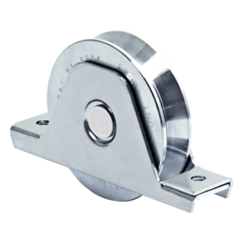 Rueda para Puerta Corrediza / 14 cm / Acero Galvanizado / Carga 420 kg / Canal Tipo V