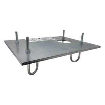 Placa de cimentación / Fijación antivibración / Compatible FAAC 884 / Refuerzo estructural