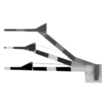 Brazo de madera articulado / 3.35 m (11 ft) / 0.76 m (2.5 ft) / Compatible barreras 1600