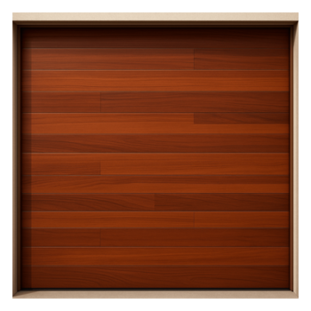 Puerta de Garage / Estilo Americano / Acabado Laminado Premium / Madera Clara / 9x9 Pies (2.74x2.74 m) / Aislamiento 42 mm Poliuretano / Acero Calibre 26