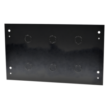 Tapa Trasera para Gabinete de Pared / 6U / Acero Calibre 18/22 / 600 mm Ancho / Compatible SR1906GFP / Negro Semi Mate