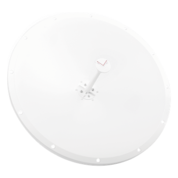 Antena Direccional / 4.8 - 6.5 GHz / 28 dBi / Alcance 20 km (12.4 mi) / Polarización Dual / Viento 200 km/h (124.3 mph)