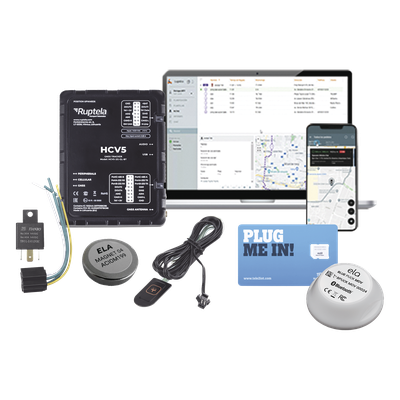 Kit Localizador 4G LTE / Anti-Jammer Ajustable / CAN Bus FMS-J1708-J1939 / Bluetooth / RS232 / Paro de Motor / SOS / Relay / SIM con Datos 1 Mes