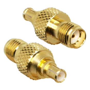Adaptador RF / SMA Hembra a MCX Macho / 50 Ohm / Latón Niquelado / DC-6 GHz