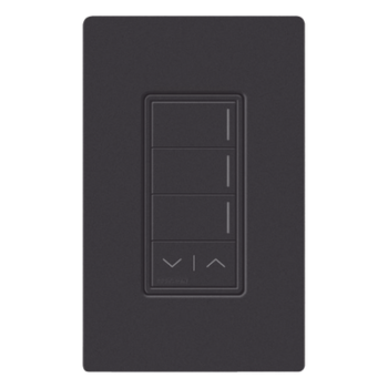 Botonera de Pared Inteligente / 3 Botones de Escena / Barra Subir-Bajar / Retroiluminada / RF Clear Connect Type X / 120-277 V / Acabado Midnight