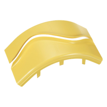 Tapa de Bajada Vertical Exterior de 90° / Radio de Curvatura 50.8 mm / Canaleta 6x4 FiberRunner™ / Material PC/ABS Resistente a UV / Altura 220.2 mm (0.72 ft)