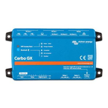Centro de comunicaciones / Monitoreo remoto / Pantallas táctiles 5" y 7" / Conectividad Bluetooth / VRM / VE.Direct, VE.Bus, VE.CAN, USB