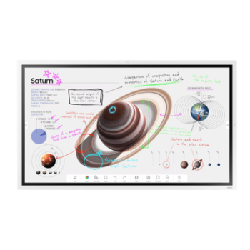 Pantalla Interactiva Digital / 55 Pulgadas / 4K UHD 3840x2160 / Touch IR 20 Puntos / Whiteboard 4 Usuarios / Tizen 9.0 / Wi-Fi / Bluetooth