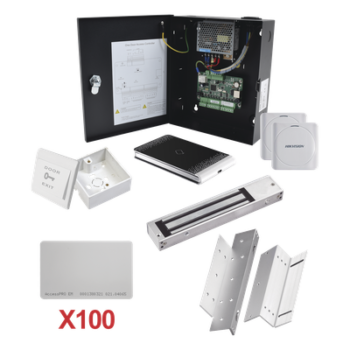 Kit de Control de Acceso / 10,000 Tarjetas / 50,000 Eventos / TCP-IP / Wiegand / Gabinete Metálico / 12 VCC / 0.94 x 0.78 x 0.23 pies