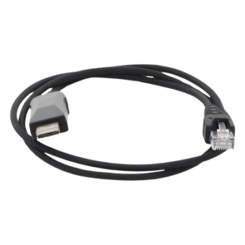 Cable Programador USB / Conector USB-A a RJ45 / Longitud 1 m (3.3 ft) / Compatible Windows 98 a Server 2022 / PU Negro Alta Durabilidad