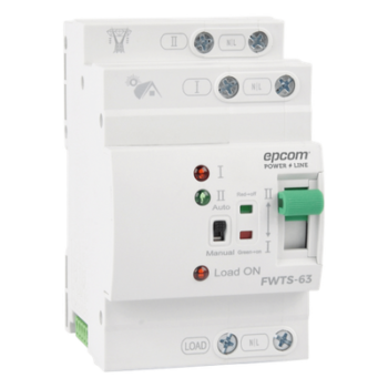 Interruptor de Transferencia Automática / 110 VCA / 63 A / Conmutación 20 ms / Doble Entrada / Protección Industrial