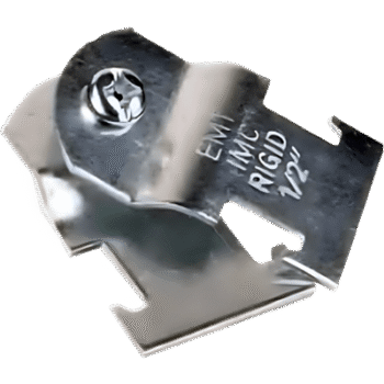 Abrazadera Unicanal / 1/2" (13 mm) / Calibre 16 (1.5 mm) / Galvanizado / 58.5 x 32 mm