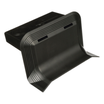 Accesorio de Conexión a Pared / Canaleta de Piso 4 Vías / PVC Rígido Negro / Carga 907 kg / UL94V-0 / ADA Compliant
