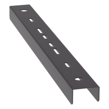 Soporte Tipo Trapecio / Hasta 12 in (305 mm) Ancho / Varilla Roscada 1/2 in / Acero con Recubrimiento en Polvo / Negro
