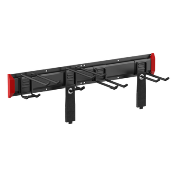 Estante de Almacenamiento de Pared / Capacidad 136 kg / Ganchos Ajustables / 2 Placas de Montaje / Acero y Plástico
