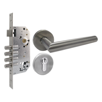 Kit de Manija y Cilindro de Alta Seguridad / Acero Inoxidable / Puerta 35-45 mm (1.38-1.77 in) / ANSI A.156.13 / Grado 2