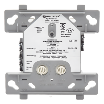 Módulo Monitor Dual Direccionable / 2 Circuitos IDC Clase B / Autoasignación Consecutiva / Alimentación por Lazo SLC