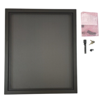 Puerta Ventilada para Gabinete / Acero Calibre 16 / Tamaño B 2 Niveles / Bisagra Reversible 180° / 61.28 cm x 72.71 cm / Color Negro