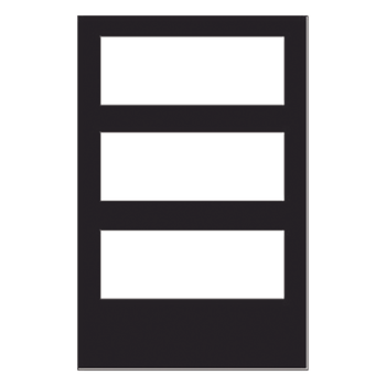 Puerta con Ventana para Gabinete / Acero Calibre 16 / Apertura 180° / Bisagra Reversible / Compatible con Serie CAB-4 Onyx