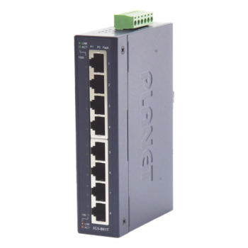 Switch Industrial No Administrable / 8 Puertos Gigabit 10/100/1000T / IP30 / Riel DIN y Pared / -40 a 75°C / 12-48 VDC