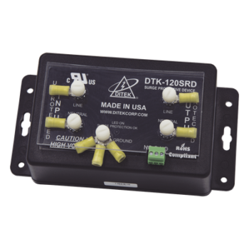 Protector de sobretensión / 120 VCA / 20 A / IP65 / Contacto seco Forma C / EMI-RFI / 6.87 x 3.5 x 2.5 pulgadas
