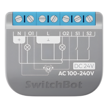 Relay Switch Inteligente 2 Canales / WiFi + BLE / Medición Consumo / 10A por Canal / Protección Sobrecarga / Compatible Matter / 42 x 36 x 16 mm (1.7 x 1.4 x 0.6 in)