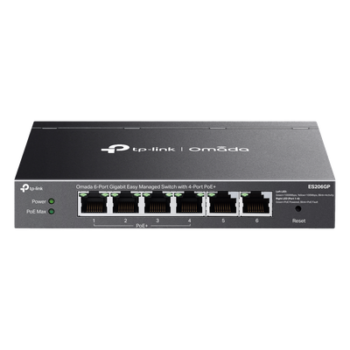 Switch Gigabit / 6 Puertos / 4 PoE+ 65W / Gestión Cloud SDN / Fanless / Alcance PoE 250 m (820.2 ft) / QoS y VLAN