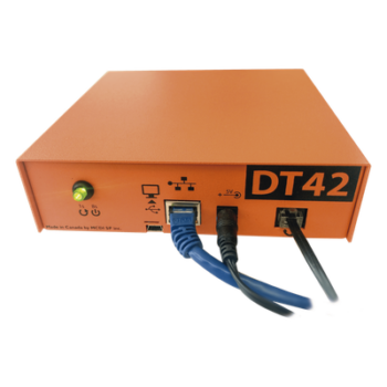 Receptora de alarmas IP Universal con 1 entrada de linea telefónica, para su central de monitoreo, recepción TCP/IP o GPRS, serie  M2M, paneles de alarma Hikvision, entre otros.