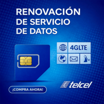 Renovación de plan anual de servicio de 10GB para SIM TELCEL