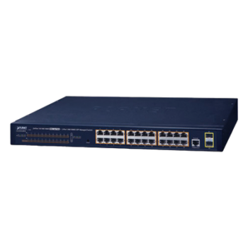 Switch PoE Administrable Capa 2 / 24 Puertos Gigabit / 2 SFP / 52 Gbps / Jumbo Frame 9K