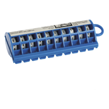 Dispensador de Etiquetas Marcadoras / Rollo Pre-Impreso 0-9 / 2.4 m (7.87 pies) / Poliéster Blanco